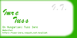 imre tuss business card